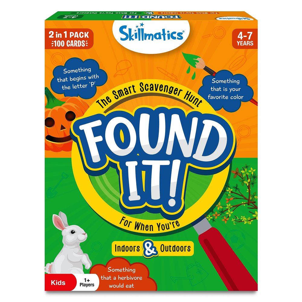Skillmatics Indoor & Outdoor Scavenger Hunt Card Game - Found It, Learning Toys, Educational, Gifts for Kids, Boys, Girls and Families, for Ages 4, 5, 6, 7, Perfect for Home, School, Playdates