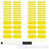 160 Pieces Sports Eye Stickers for Kids Football Softball Baseball Face Stickers Lacrosse Fans Eye Strips with 2 Pencils for Party Game Sport Supplies(Yellow) view 1
