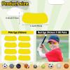 160 Pieces Sports Eye Stickers for Kids Football Softball Baseball Face Stickers Lacrosse Fans Eye Strips with 2 Pencils for Party Game Sport Supplies(Yellow) view 3