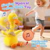 Marsjoy 13" Talking Dancing Duck, Repeating What You Say Mimicking Recording Plush Baby Toy Musical English Song Singing Talking Glowing Animated Twisting Gift of Lighting Up Toy for Boy Kid view 3