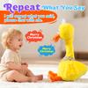 Marsjoy 13" Talking Dancing Duck, Repeating What You Say Mimicking Recording Plush Baby Toy Musical English Song Singing Talking Glowing Animated Twisting Gift of Lighting Up Toy for Boy Kid view 4