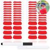 160 Pieces Sports Eye Stickers for Kids Football Softball Baseball Face Stickers Lacrosse Fans Eye Strips with 2 Pencils for Party Game Sport Supplies(Red) view 1