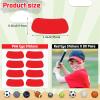 160 Pieces Sports Eye Stickers for Kids Football Softball Baseball Face Stickers Lacrosse Fans Eye Strips with 2 Pencils for Party Game Sport Supplies(Red) view 3