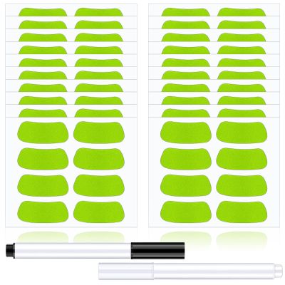 160 Pieces Sports Eye Stickers for Kids Football Softball Baseball Face Stickers Lacrosse Fans Eye Strips with 2 Pencils for Party Game Sport Supplies(Green)