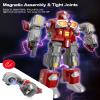 Transforming Toys - Dinosaur Robot Action Figures - Magnetic Assembling Robot Toys for Kids All-in-One Design Transforming Animals, Robots, Military Base Including Battle Guns, Cars, Airplane Models view 3