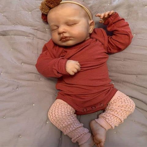 Pinky Reborn Realistic Baby Doll 20 Inch Weighted Newborn Baby Doll Sleeping Silicone Reborn Toddler Doll Magnet Pacifier Birthday Gifts Toys