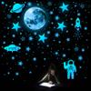 1078 PCS Glow in The Dark Stars For Ceiling Solar System Galaxy Nursery Wall Stickers Rocket Astronaut Kids Boys Room Decorations Bedroom view 3