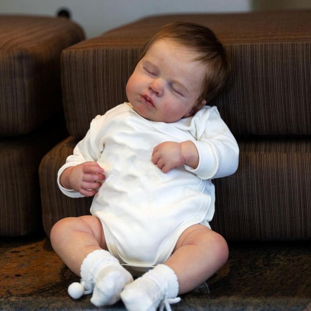 Pinky Reborn Realistic Sleeping Baby Doll 20 Inch Newborn Baby Doll Handmade Toddler Doll Magnet Pacifier Birthday Gifts Toys