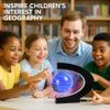 BEBEVOGUE Magnetic Levitation Floating Globe with LED Light Anti Gravity Levitating World Map Office Home Bedroom Desk Gadget Decor Unique Birthday Gift for Men Kids Husband Boss view 3