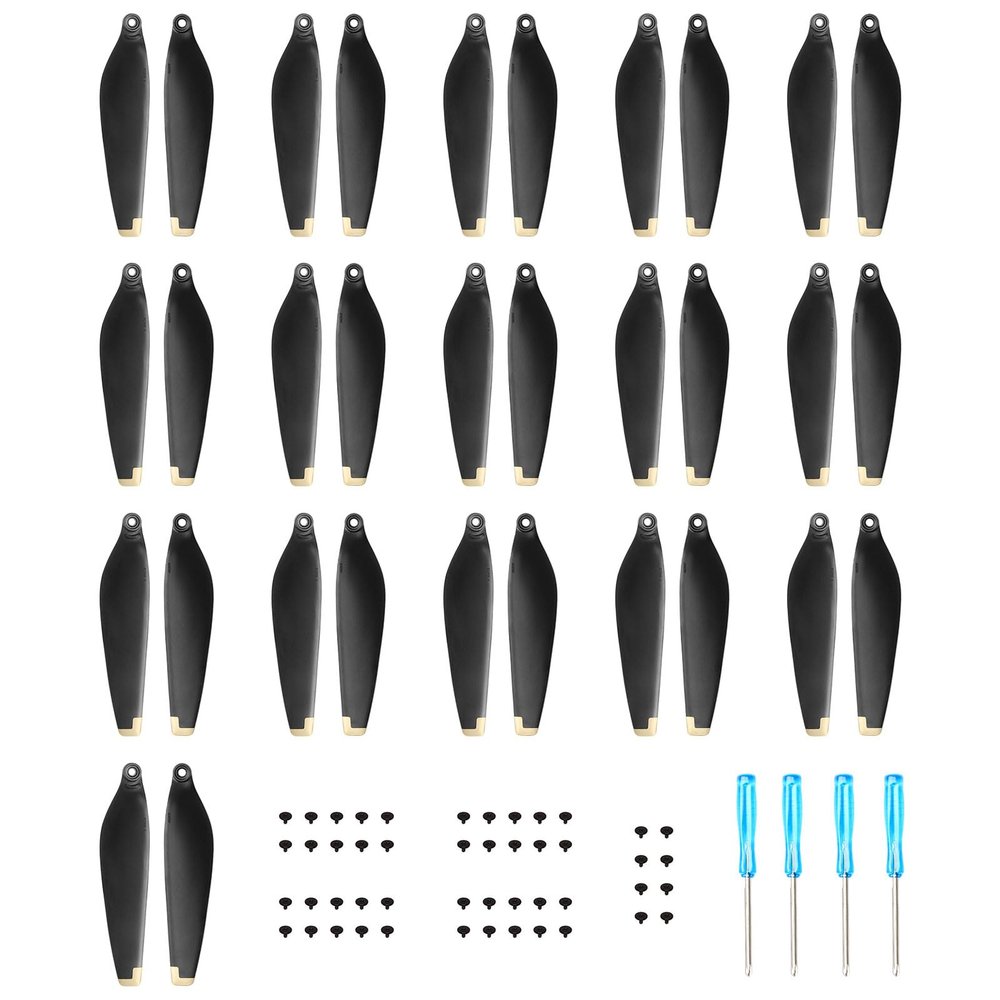 32Pcs Propellers for DJI Mini 3 Pro/Mini 4 Pro Drone Accessories Replacement Prop Blades Low Noise Exclusive Screws & Screwdrivers Gold Tips