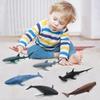 Mostop Sea Animal Toy for Kids 6 Pack 14.5'' Large Size Ocean Sea Marine Animal Figures, Realistic Ocean Sea Creature Action Models Whale Ornament Education Cognitive Toy Set for Boys Girls view 2