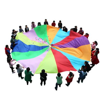 Kids Play Rainbow Parachute, Group Activity Colorful Parachute Play Tent with Handles, Sensory Integration Training Toy for Kids (Size : 12m/39.37ft)