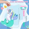 Deekin Small Unicorn Mermaid Piata Set Unicorn Mermaid Piata with Blindfold Blue Batting Stick and Confetti for Girls Mermicorn Birthday Party Decorations Candy Holder Accessories view 2