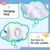 Deekin Small Unicorn Mermaid Piata Set Unicorn Mermaid Piata with Blindfold Blue Batting Stick and Confetti for Girls Mermicorn Birthday Party Decorations Candy Holder Accessories view 3