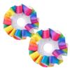 IMEKIS Rainbow Outfits for Baby Girl 1st Birthday Outfit Toddler Girl Cake Smash Romper Tutu Skirt Lace Ruffle Socks Bows Headband Photo Shoot Unicorn Party Stars 1st Birthday 1 Year view 4