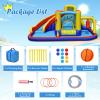 BOUNTECH Inflatable Water Slide Bounce House, 6-in-1 Kids Water Park Jump Castle w/2 Splash Pools, Ring-toss, Water Slides Inflatables for Kids, Water Bounce House for Outdoor Backyard Party Gifts view 4