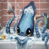 1000 Pieces Jigsaw Puzzle for Adults, Bathing Octopus Wooden Jigsaw Puzzle, Exercise Memory Relieve Stress Game Jigsaw Puzzle Family Activities Decompression Gifts view 1