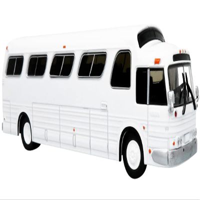 1966 PD4107 Buffalo Coach Bus Blank White Vintage Bus & Motorcoach Collection 1/87 Diecast Model by Iconic Replicas 87-0288