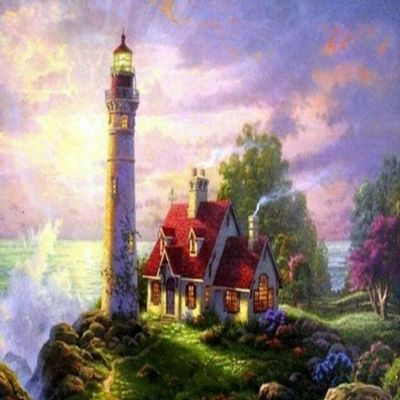 1000 Pieces Jigsaw Puzzle for Adults, Lighthouse Tower Cabin Wooden Jigsaw Puzzle, Exercise Memory Relieve Stress Game Jigsaw Puzzle Family Activities Decompression Gifts