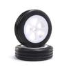 Losi Rib Front Tire Mounted White 2 Mini JRX2 LOS41021 RC Tire view 1