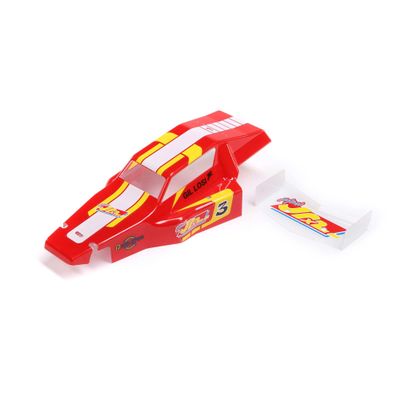 Losi Body & Wing Red Mini JRX2 LOS210026 Car/Truck Bodies Wings & Decals
