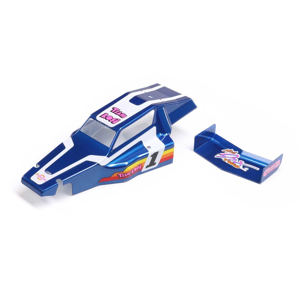 Losi Body & Wing Blue Mini JRX2 LOS210028 Car/Truck Bodies Wings & Decals