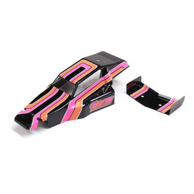 Losi Body & Wing Black Mini JRX2 LOS210027 Car/Truck Bodies Wings & Decals