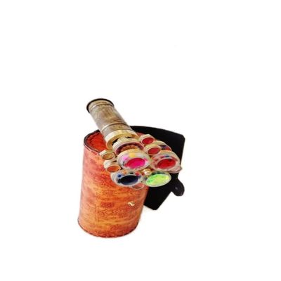 Muskan Nautical Store Antique Kaleidoscope Brass Unique Kaleidoscope Double Wheel Kaleidoscope Nautical Gift (with Box)