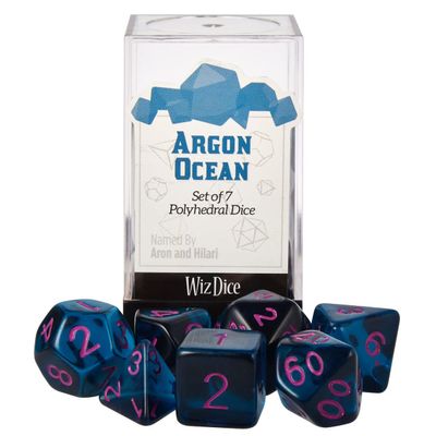 Deluxe Series 4 Fantasy Dice - Set of 7 Dice (Choose)! (Argon Ocean)