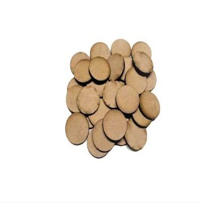 27mm Round x20 MDF Wooden Bases Laser Cut Circles Crafts FAST SHIPPING US SELLER