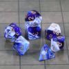 CiaraQ DND Polyhedral Dice Set with Dice Bag for Dungeons and Dragons RPG MTG Role Playing Table Games (Blue Mixed White) view 2