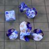 CiaraQ DND Polyhedral Dice Set with Dice Bag for Dungeons and Dragons RPG MTG Role Playing Table Games (Blue Mixed White) view 4