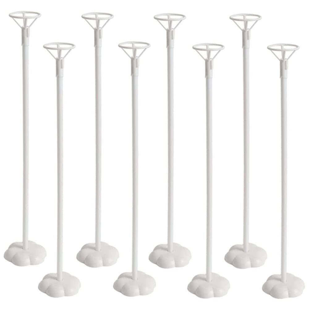 15 Set Balloon Stick Stand Kit, Balloon Cup with Balloon Pole and Table Desktop Stand Base Support Holder for Wedding Birthday Baby Shower Any Party Balloon Accessories(White)