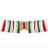 Baby Birthday Decoration 1st Birthday High Chair Banner Christmas Decorations Green&Red Burlap Banner Theme Party Supplies (Green&Red) view 1