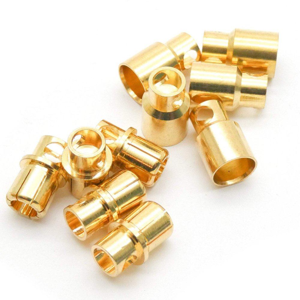 5 Pairs 8mm Bullet Connector Gold Plated 100A+ RC Drone Truck Plane Boat