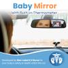 Theromirror - Baby Car Mirror with Temperature Display, Rear Facing Car Seat Mirror, Newborn Essentials, Wide Angle (Gray) view 2