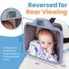 Theromirror - Baby Car Mirror with Temperature Display, Rear Facing Car Seat Mirror, Newborn Essentials, Wide Angle (Gray) view 4