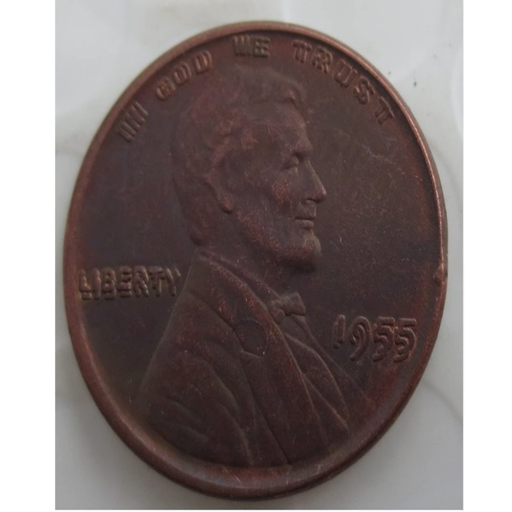 Rare USA United States 1955 Double One Cent Lincoln Penny Restrike Coin. Explore Now!