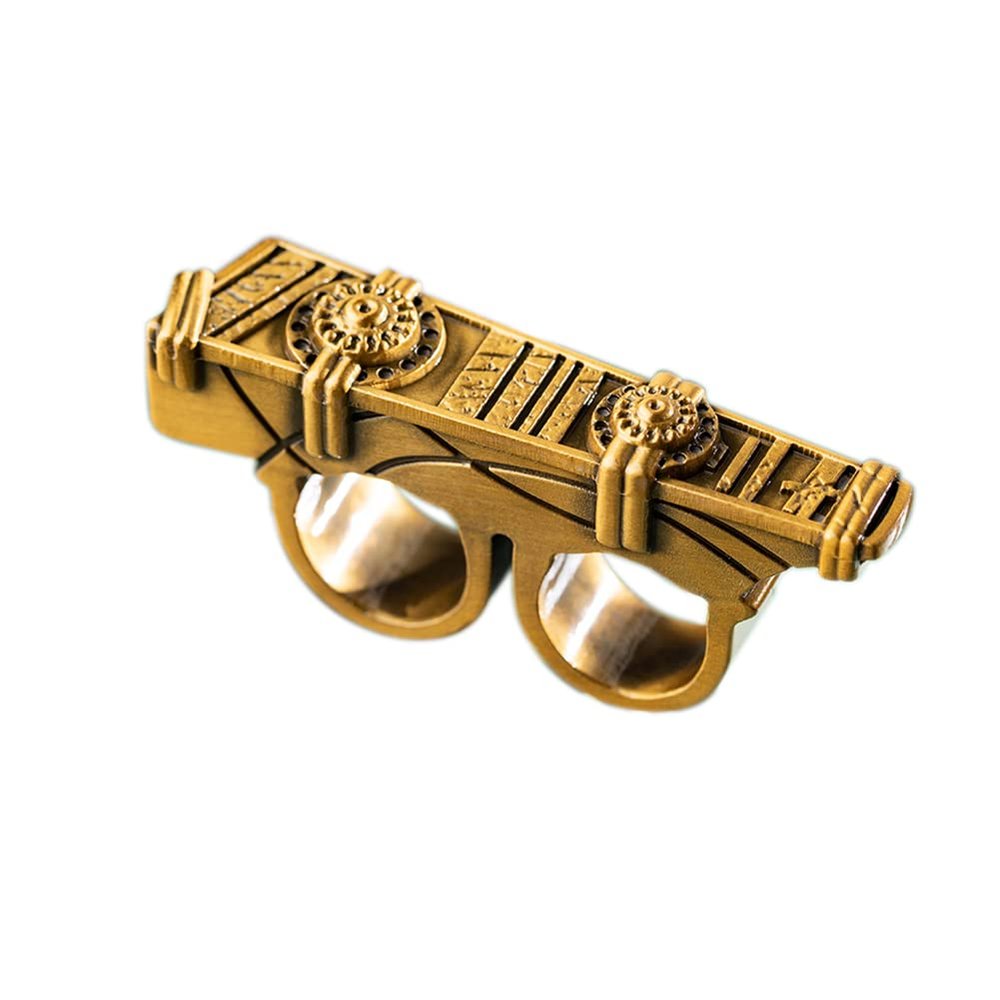 A&C Hero Sling Ring Props Magic Power Ring Cosplay for Halloween Gifts Accessories(Gold)
