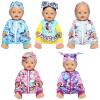 SOTOGO 5 Sets Doll Clothes Outfits Jumpsuits with Hats for 14 to 17 Inch New Born Dolls, American 18 Inch Dolls Clothes and Accessories view 1