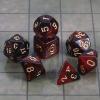 CiaraQ DND Polyhedral Dice Set with Dice Bag for Dungeons and Dragons RPG MTG Role Playing Table Games (Red Mixed with Black + Glitter) view 2