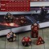 CiaraQ DND Polyhedral Dice Set with Dice Bag for Dungeons and Dragons RPG MTG Role Playing Table Games (Red Mixed with Black + Glitter) view 3
