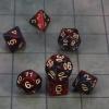 CiaraQ DND Polyhedral Dice Set with Dice Bag for Dungeons and Dragons RPG MTG Role Playing Table Games (Red Mixed with Black + Glitter) view 4