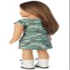 American Girl Truly Me 18-inch Doll #107 with Brown Eyes, Brown Hair, Light-to-Medium Skin, Camo T-shirt Dress, For Ages 6+ view 4