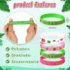 Capoda 24 Pcs One in a Melon Party Decorations, Watermelon Themed First Birthday Wristbands Summer Fruit Party Silicone Bracelets for Kids 1st Birthday Baby Shower Supplies view 2