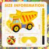 Lewtemi Construction Dump Truck Piata with Blindfold and Bat Confetti Construction Party Supplies Tractor Excavator Piata for Kids Boy Construction Truck Birthday Decor view 2