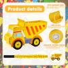 Lewtemi Construction Dump Truck Piata with Blindfold and Bat Confetti Construction Party Supplies Tractor Excavator Piata for Kids Boy Construction Truck Birthday Decor view 3