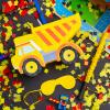 Lewtemi Construction Dump Truck Piata with Blindfold and Bat Confetti Construction Party Supplies Tractor Excavator Piata for Kids Boy Construction Truck Birthday Decor view 4