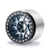 Que-T 2.2inches Beadlock Wheel Rims 45mm Width Wheel Hubs for Axial RBX10 AXI03005 1/10 RC Crawler Car (Titanium Black) view 4