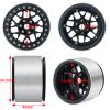Que-T 2.2inches Beadlock Wheel Rims 45mm Width Wheel Hubs for Axial RBX10 AXI03005 1/10 RC Crawler Car (Matt Black) view 2